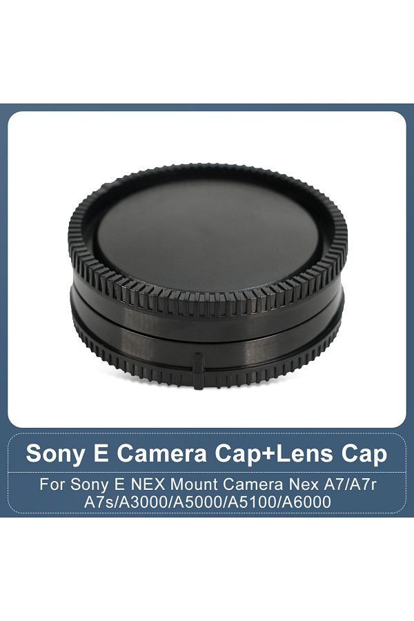 Choice-1x Lens Rear Cap Camera Front Cap Body Cap Rear Lens Cap For Sony E Nex Mount Camera Nex A7 A7r A7s 1
