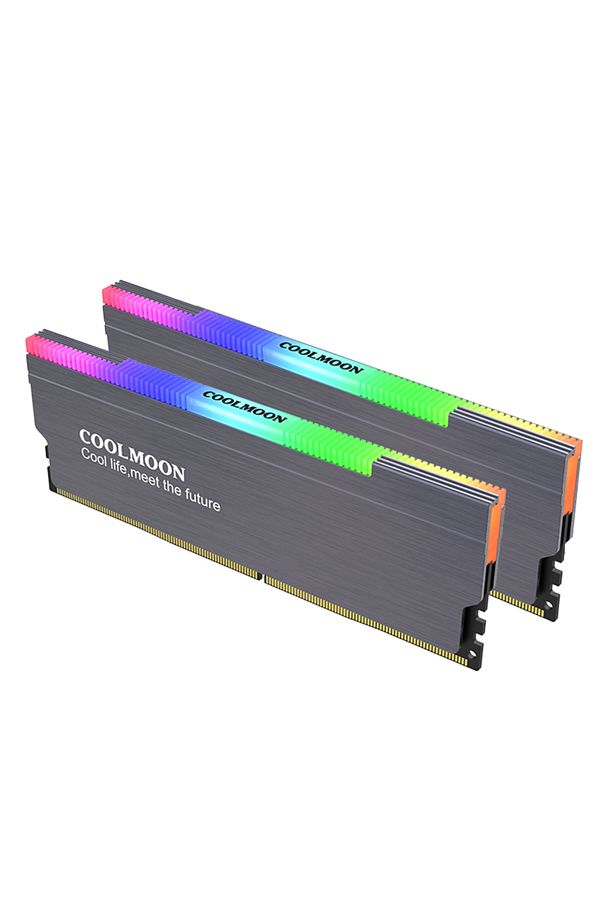 Ninth World-2pcs Gray Cr-d134s Argb Ram Heatsink Heat Spreader Cooler Memory Cooling Vest For Desktop Computer P 1