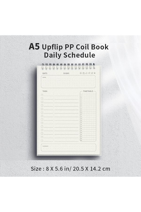 Choice-A5 1pc A5 A5 Planner Agenda Spiral Notebook Schedules Daily Plan To Do List Notepad 160 Pages Thick 1