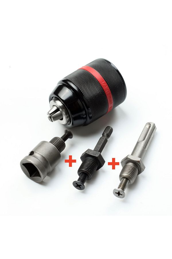 SLADE-Chuck And Shank Set Keyless Drill Chuck 1/2-20unf Mount 2~13mm Self-tighten Drill Chuck For Multiple 1