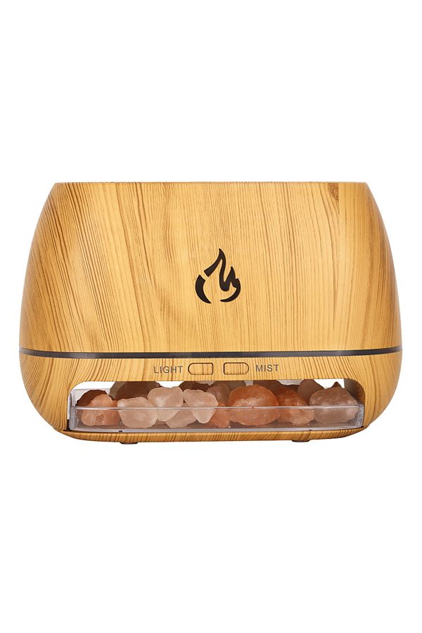 Sarmocare-Wood Grain Aroma Diffuser Mini Ultrasonic Usb Air Humidifier 3d Flame Diffuser Essential Oils Diffus 1