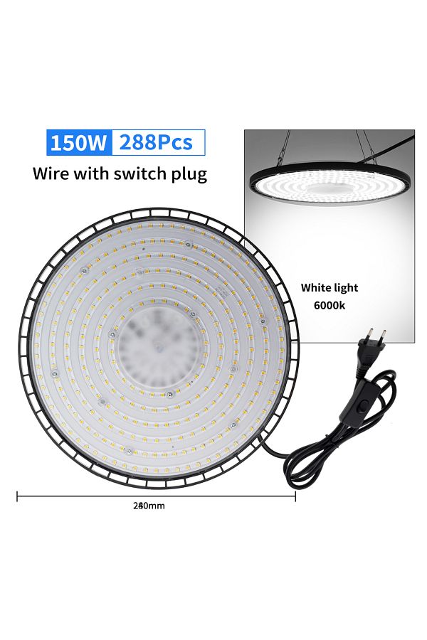 Hunta-150w White Light Ufo High Bay Light 70w 100w 150w Ip65 Waterproof Led Industrial Lighting For Garage 1