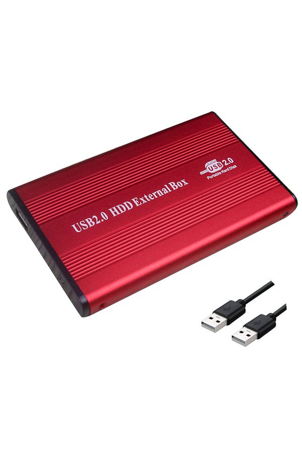 Ninth World-Ide Red Usb2.0 Hard Drive Disk Enclosure Hdd External Box Case Caddy 2.5" Ide Hdd With Led Light For 1