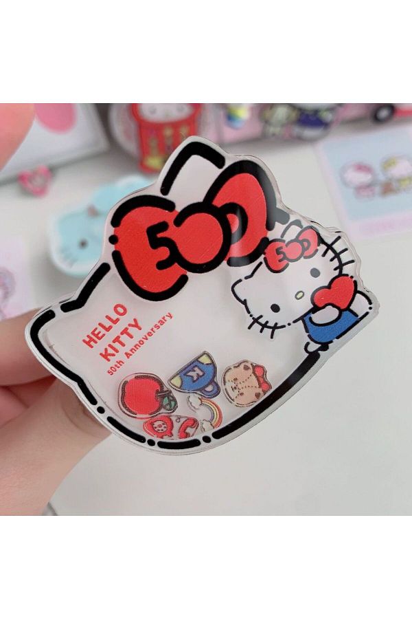 Choice-B Sanrio Hello Kitty Mobile Phone Bracket Cute Telescopic Folding Paste Finger Buckle Iphone Access. 1