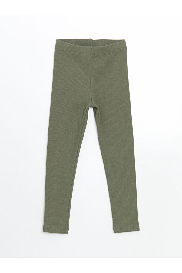 LC Waikiki Haki Beli Lastikli Kız Çocuk Tayt