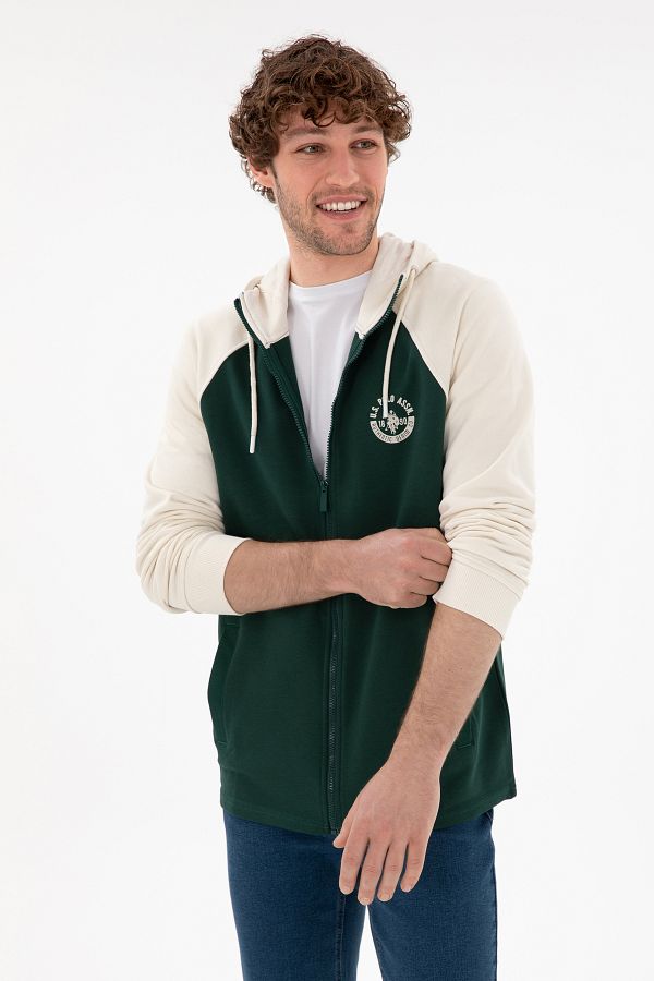 U.S. Polo Assn.-Men's Dark Green Knitted Cardigan 50293396 -Vr079 1