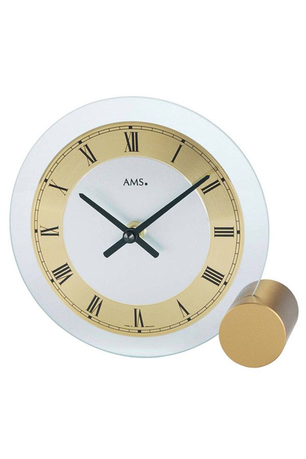 AMS-Table Clock 168, Quartz, Transparent, Analogue, Modern 1