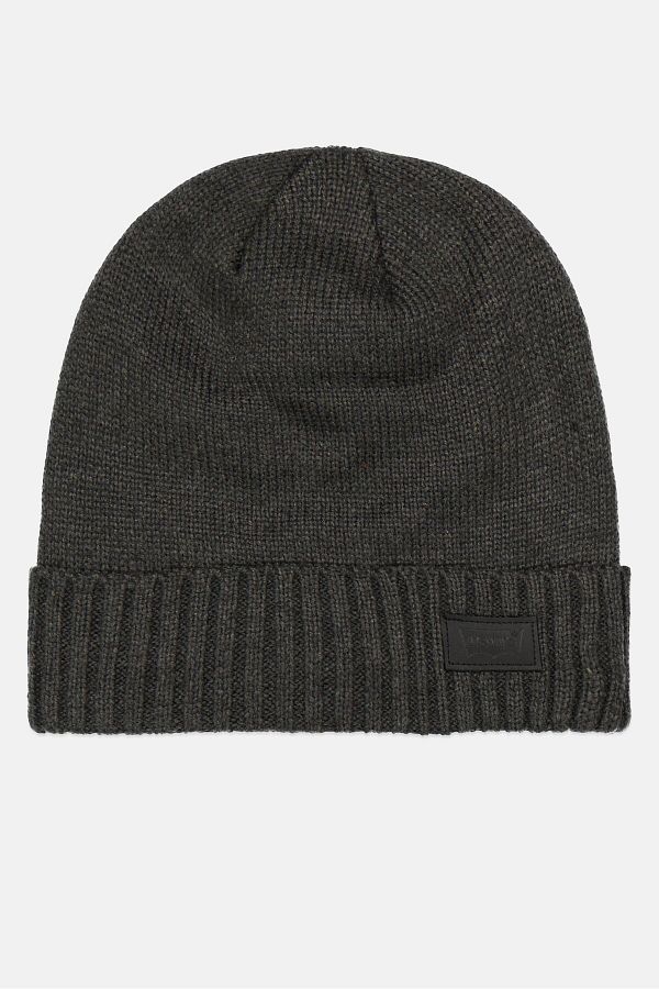 Levi's-Men Textured Beanie, Grey 1