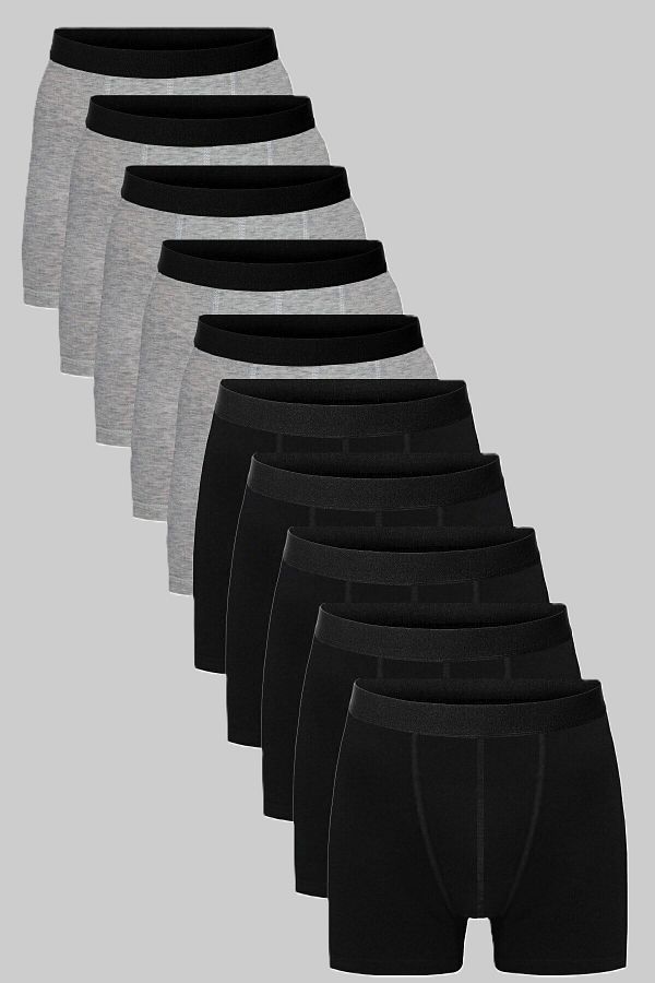 enmodaiçgiyim-10 Black-Gray Lycra Men's Boxers 1