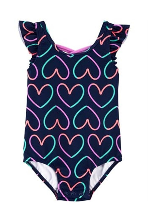 Carter's Kız Bebek Kalp Desenli Mayo