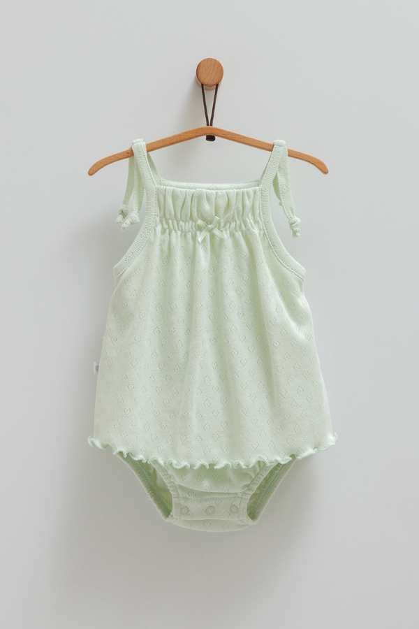 Caramell %100 PAMUK KIZ BEBEK İP ASKILI JİLE ALTTAN ÇITÇITLI