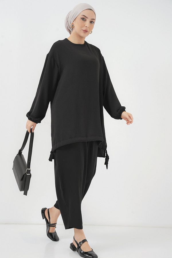 Bigdart-6682 Model Black Tunic and Trousers Set 1