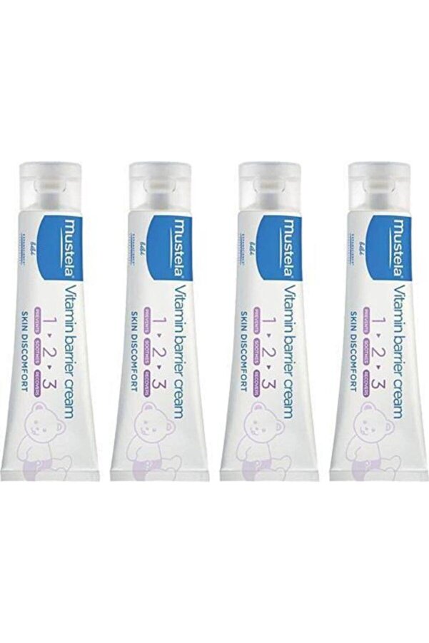 Mustela Vitamin Barrier Cream 1.2.3 Pişik Kremi 50 ml 4 Adet