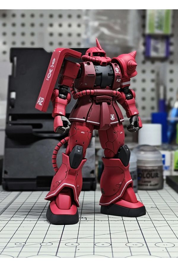 Choice-Red Hg 1/144 Mc-06c-6 R6 Zaku 2 The Base Limited Ver Painting Color Assembly Model Kit Collection Ac 1