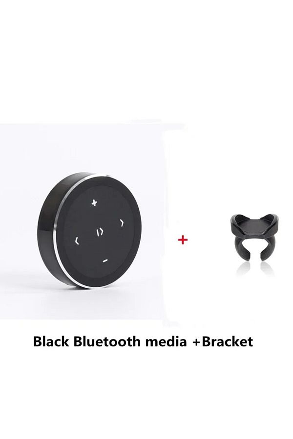 Choice-Black With Bracket Kebidu Steering Wheel Music Player Wireless Bluetooth Remote Control Media Button 1