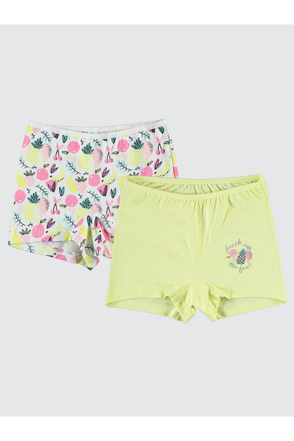 Civil Girls-2-10 Years Old Girl's Yellow Boxers Set of 2 1