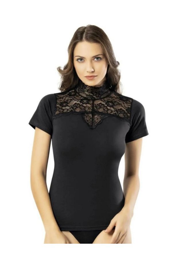 KOTA-Women's Short Sleeve Black T-Shirt/Body 1