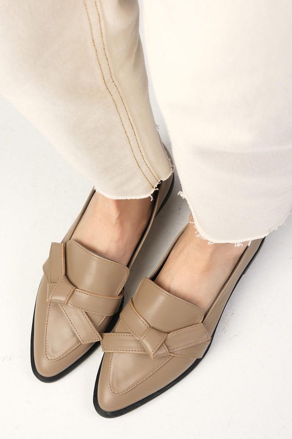Mio Gusto-Ezra Mink Color Women's Loafer Casual Flat Shoes 1
