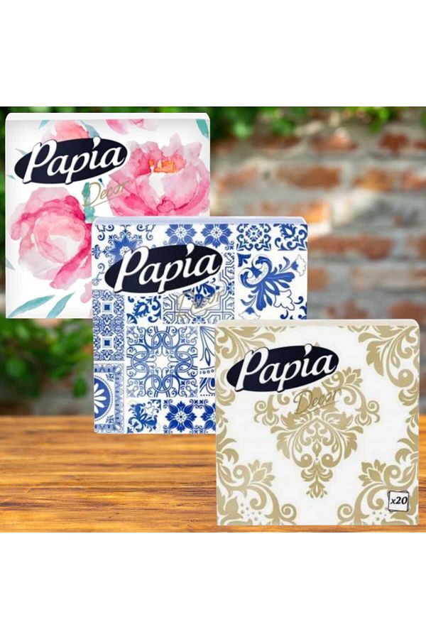 Mask-Papi a Decor Napkin 20 Sheets Set of 3 1