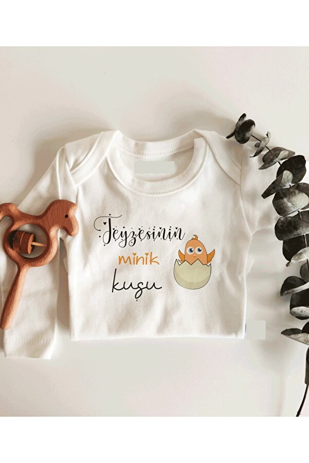 Genel Markalar Teyzesinin Minik Kuşu Uzun Kol Çıtçıtlı Organik Bebek Body