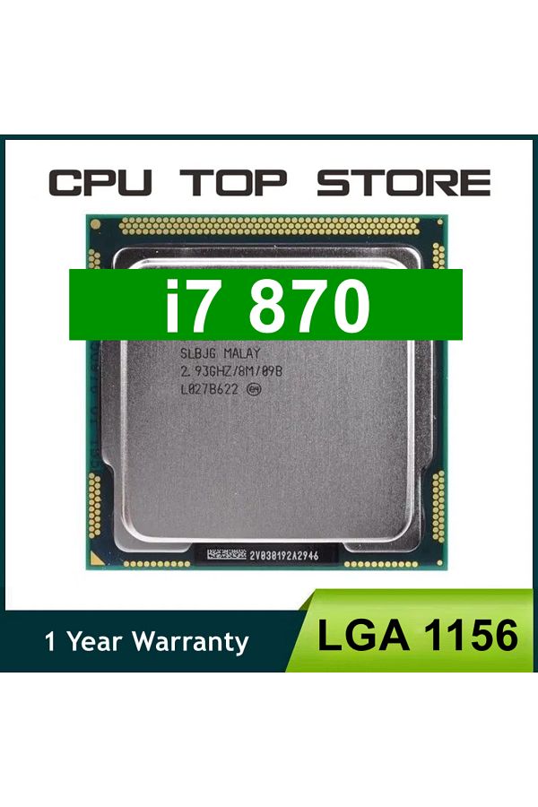 Choice-Used Core i7 870 2.93GHz Quad-Core L3 8M Processor Socket LGA 1156 CPU SLBJG 95W 1