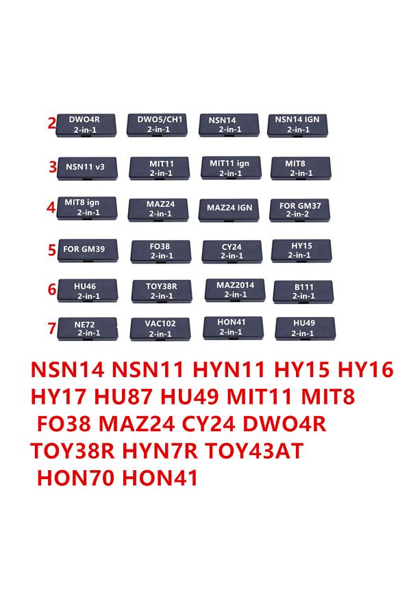Choice-Nsn14 Lishi 2 في 1 أداة Nsn14 Nsn11 Hyn11 Hy15 Hy16 Hy17 Hu87 Hu49 Mit11 Mit8 Fo38 Maz24 Cy24 Dwo4r 1