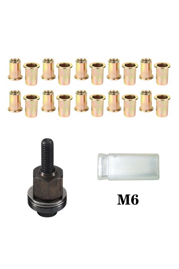 OMAIJIA-M6 20pcs 21pcs Rivet Nut Tools Hand Rivet Nut Head Simple Installation Manual Riveter For Rivnuts To 1