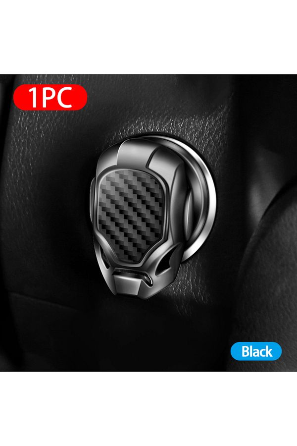 Choice-Black Blalion Car Engine Button Cover Universal Engine Ignition Start Stop Switch Decorative Push Bu 1