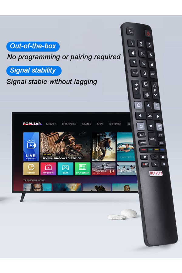 Choice-جهاز التحكم عن بعد العالمي Rc802c Rc802n بديل التلفزيون الذكي لـ Tcl 4k Uhd Lcd / led Smart Tcltv U43p604 1