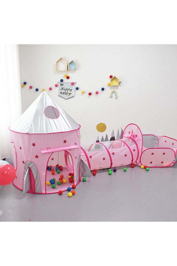 Choice-Pink Baby Indoor Ocean Balls Dry Pool Children Space Capsule Toy Tents Tunnel Toddler Playground Pa 1