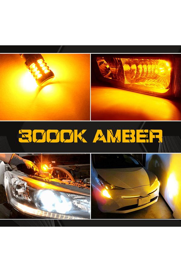 ZXSport-1156 Bau15s Py21w Amber Yellow 2pcs No Hyper Flash Led Lights P21w Car Tuning Canbus Signal Lamp 115 1