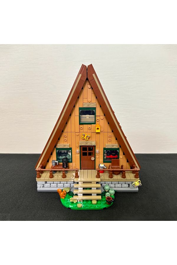 Choice-Bagged 2025 New A- Frame Cabin Forest House 21338 Building Blocks Stock Street View Bricks Toy For C 1