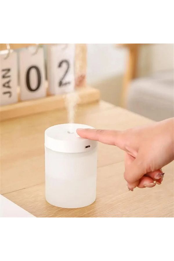 DUTRIEUX-مرطب هواء صغير أبيض 200 مل، مرطب هواء بالموجات فوق الصوتية بمنفذ USB ومصباح LED وموزع للزيوت العطرية وتنقية السيارة 1