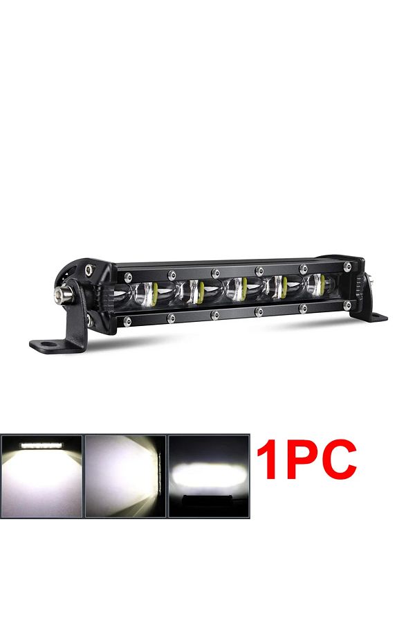 Choice-1pc 8 Inch White 8d 8" 12v 24v Spotlight Led Light Bar Offroad Slim Barra Led Work Light Bar For Tru 1