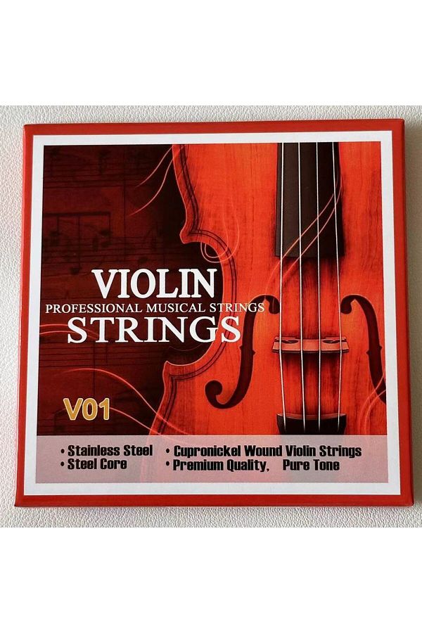 Choice-1pc Violin Strings Universal Full Set (G-D-A-E) Steel Core Cupronickel Wound Fiddle String Medium Ga 1