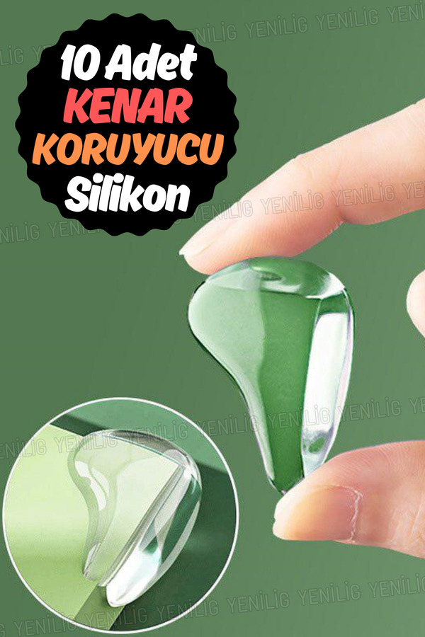 Yenilig Şeffaf Silikon Masa ve Mobilya Köşe Koruyucu – Çocuk Güvenliği Sağlayan 10 Adetlik Set