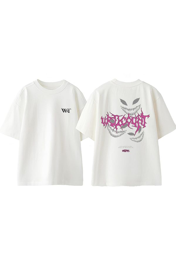 THEWERT-Μπλουζάκι Wellcount Design Back Printed Βαμβακερό Λευκό Oversize 1