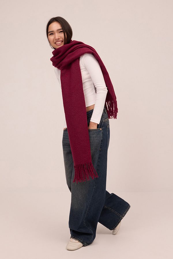 Addax-Soft Textured Long Shawl - Shal4000-A8 1