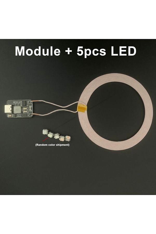 Choice-Module W 5pcs Led [ 0-120mm Wireless Power Supply ] Type-c Usb Transmitter Coil Induction Wireless L 1