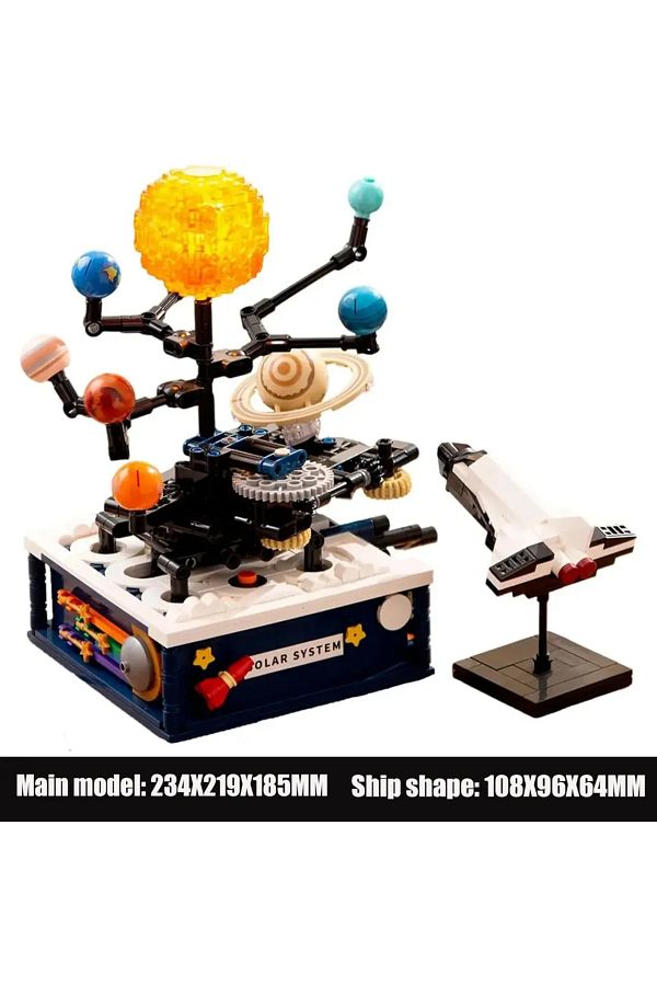 Choice-Bagged 775 Pcs Space Solar System Building Blocks With Light With 9 Planets Rocket Sets Exploration 1