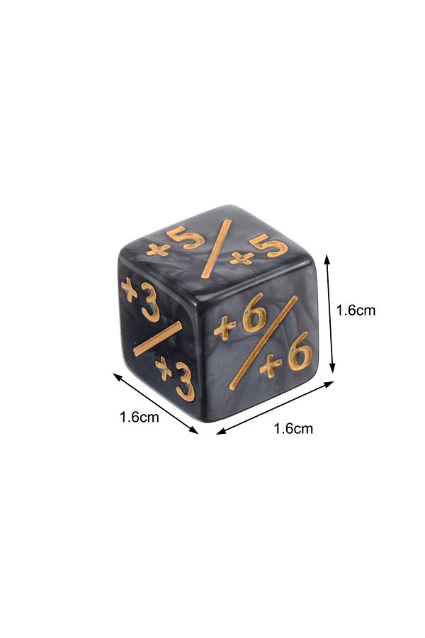 Choice-Black 10 Pieces Counters Dice Toy Gathering Game Counters Token Dice Card Compatible With Mtg/ccg/ca 1
