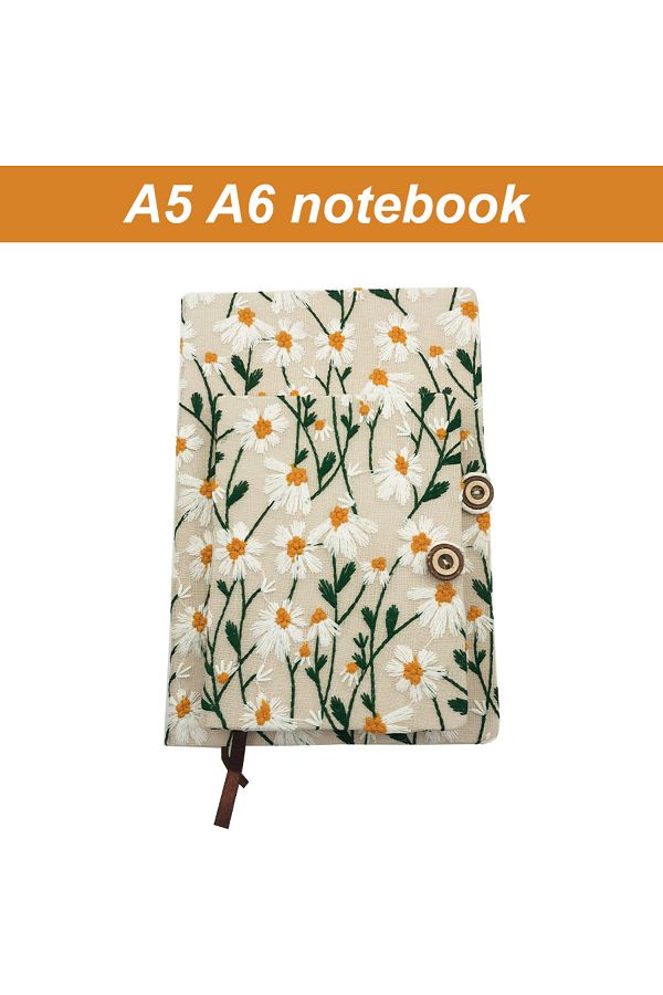 Choice-A6 Blank A5 A6 Knitting Embroidery Notebook Blank Line 100 Sheets 200 Pages Notepad With Bookmark Jo 1