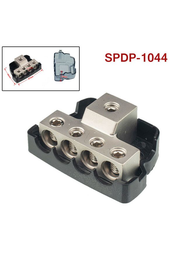 Choice-Auto Junction Box Car Audio Power Fuse Holder/ Distribution/ Block Junction Box 1/0 Gauge In To4 ... 1