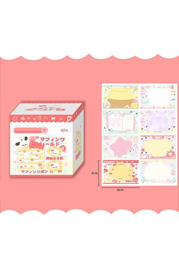 Choice-Red Kawaii Pull-out Sticky Note Set Contains 256 Sheets With 8 Patterns Ins Style Notepad Roll Schoo 1