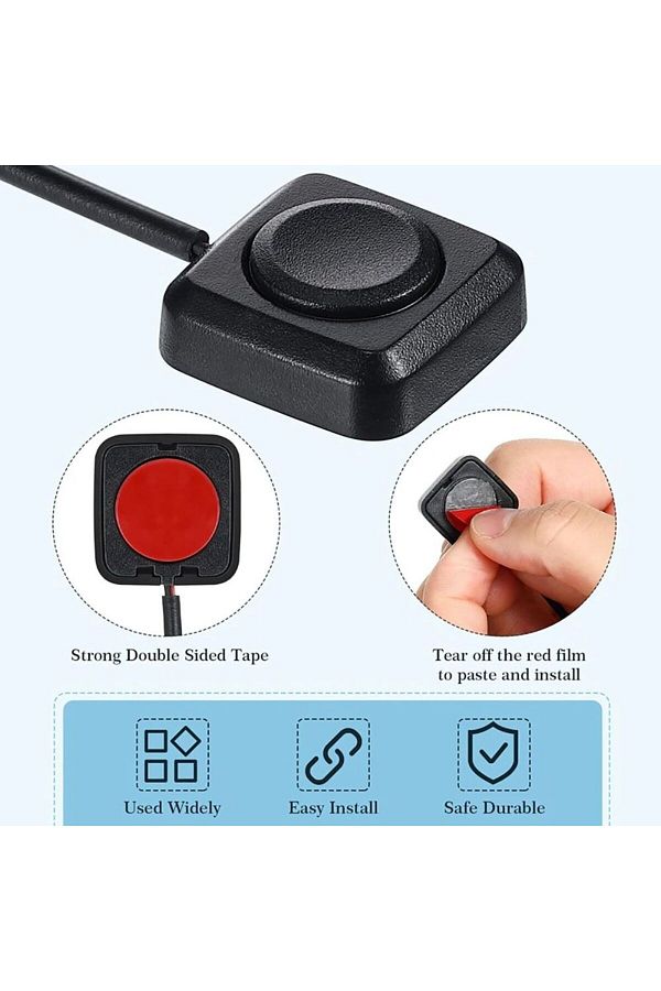 Choice-Momentary Push Button On Off Switch Black Plastic 12V 24V Surface Mount Mini Button Switch 1