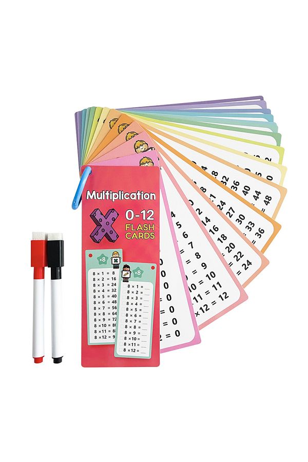 Choice-A 0-12 Multiplication Charts, Times Table Cards, Self Check Math Learning Tool, Practice Quick Calc. 1