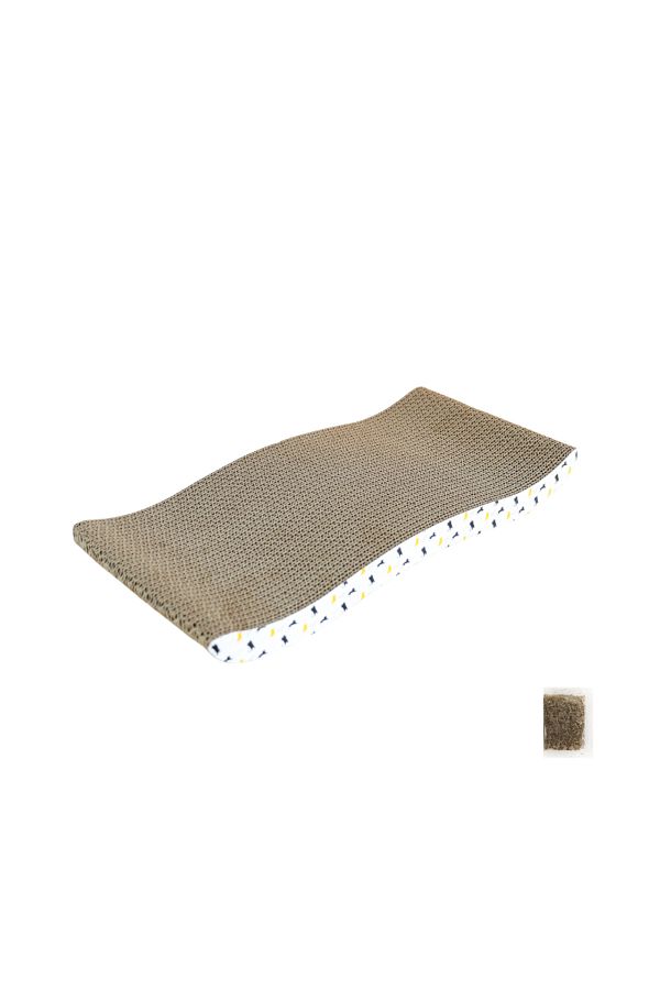 Choice-Small Waves Cat Scratching Board Cardboard Cat Scratching Mat Box For Indoor Cats Scratching Bed Rev 1