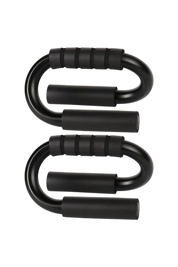 ALLOYSEED-2pcs S Shape Push-up Handles No-slip Foam Handle Push Up Stand Aluminium Alloy Exercise Board Home F 1