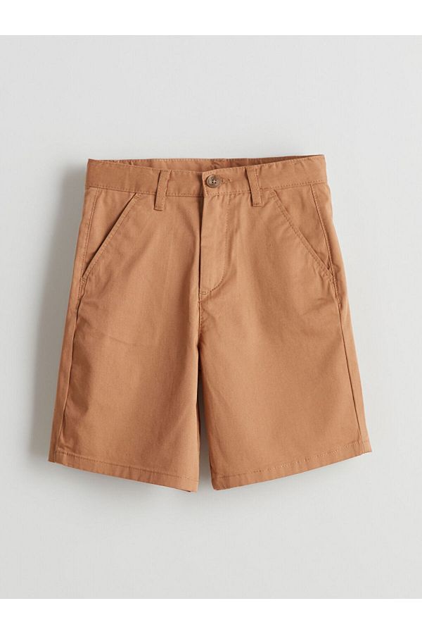 LC Waikiki-Lcw Eco Beige Boys' Shorts with Adjustable Elastic Waist 1