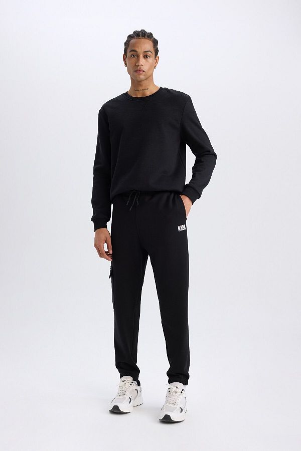 DeFacto-Defactofit - Spodnie dresowe Nba Brooklyn Nets Sports Jogger z kieszeniami, materiał Skuba Diving, talia B 1